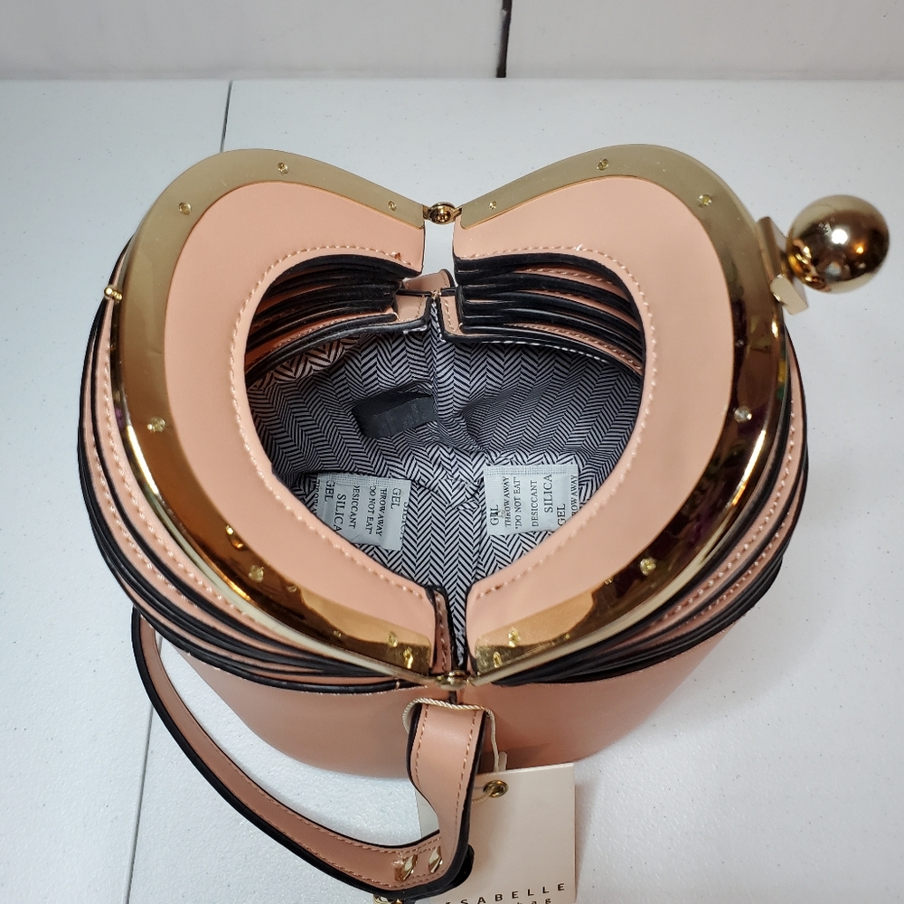 *SOLD* Isabelle Accordion Vegan Leather Bucket Bag - Picture 5 of 9